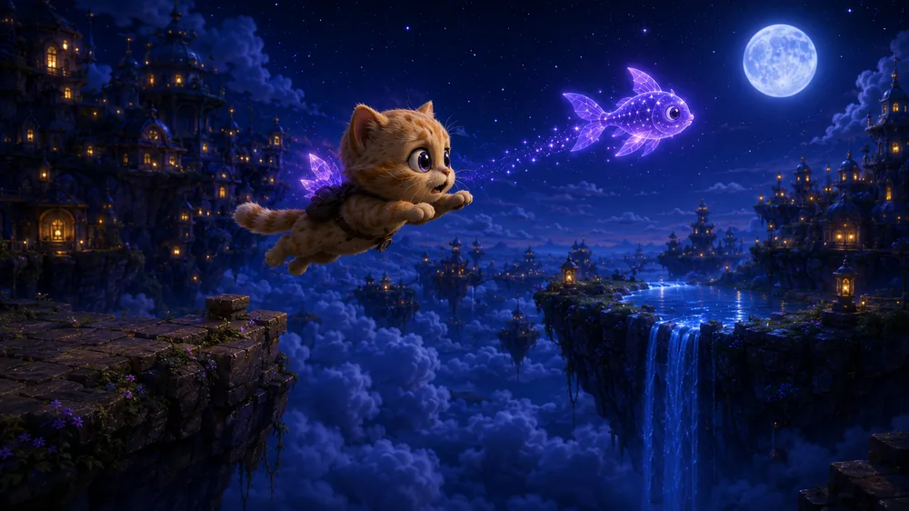 CatFly leaping toward a Dream Fish